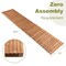 Light Brown Fir Wood Garden Pathway Roll-Up Walkway with Anti-Slip Surface for Outdoor Use